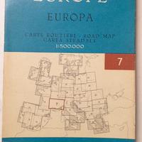 Carta EUROPA del TCI n° 7 - anno 1958