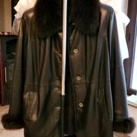 Giacca pelle con pelliccia