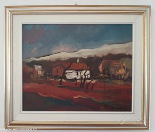 BERTACCO PIERO (1924-1984)-olio su tela + cornice