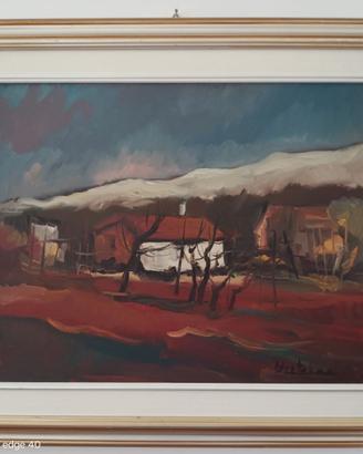 BERTACCO PIERO (1924-1984)-olio su tela + cornice