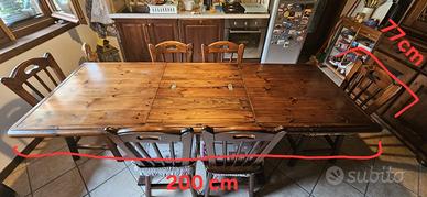 tavolo più sedie
