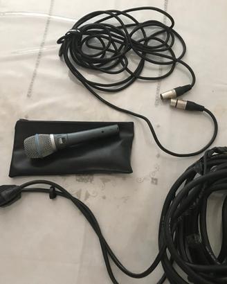 MICROFONO-SCHURE-MOD BETA 87+CAVI AUDIO-VIDEO-PRO