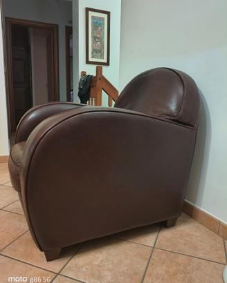 Coppia di poltrone Pelle