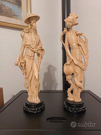 Coppia Statue Giapponesi anni 80