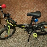 Bici bambino 4-6 anni Btwin 500 DARK HERO 16 POLLI