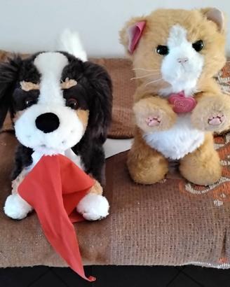Lotto 2 Peluche Grandi Fur Real e Giochi Preziosi 