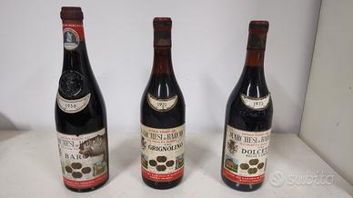 Vino "Marchesi di Barolo" annate 1958, 1971 e 1973
