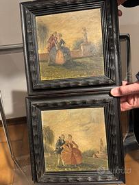 Coppia quadri antichi - arredo vintage