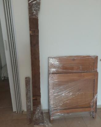 Letto singolo in noce