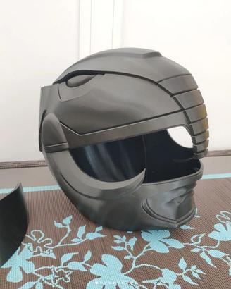 Power Rangers black nero ranger Casco cosplay