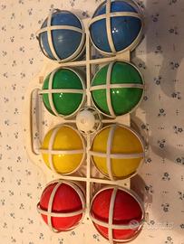 Set per il gioco delle bocce da spiaggia anni 60