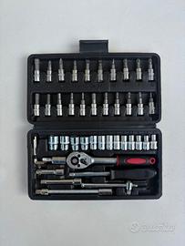 Set Completo chiavi a bussola e inserti 46 Pezzi