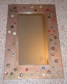 Specchio Artigianale Con Bottoni