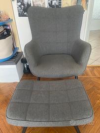 Poltrona e poggiapiedi