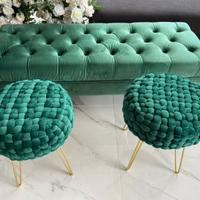 Panca e sgabelli/pouf verdi