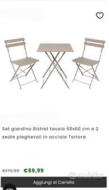 Set giardino in acciaio