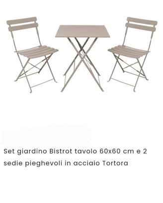 Set giardino in acciaio