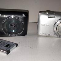 2 fotocamere Nikon Coolpix S3500 e A300