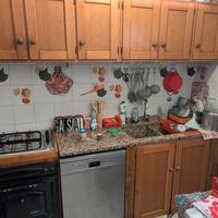 Cucina lineare da cm. 242 profonda 60 piano marmo