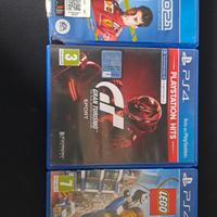 videogiochi ps4 (f1, gran turismo, lego city)