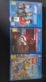 videogiochi ps4 (f1, gran turismo, lego city)