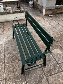 Panchina da esterno in ferro verniciato - Verde 