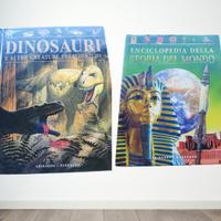Set di due libri per ragazzi e bambini su dinosaur