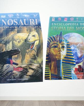Set di due libri per ragazzi e bambini su dinosaur