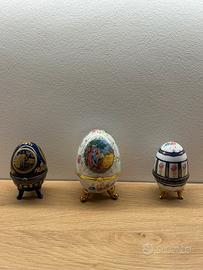 Uova Portagioie Stile Fabergé - Porcellana Limoges