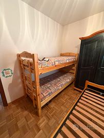 Letto a castello in legno massiccio