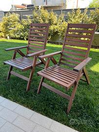 Sedie giardino pieghevoli