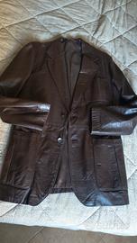 Giacca vintage in vera pelle tg 50