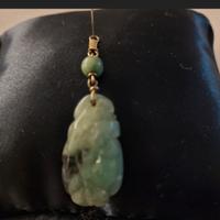 Pendente antico giada e oro