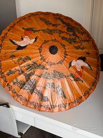 Antico ombrello originale thailandese giapp aironi