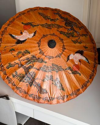 Antico ombrello originale thailandese giapp aironi