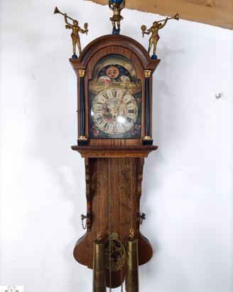 176377 Antico orologio pendolo olandese cn lunario