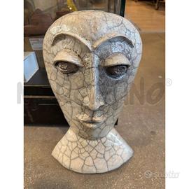 STATUETTA CERAMICA RAKU - VOLTO