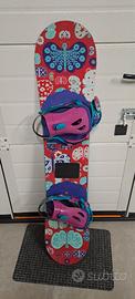 tavola  ragazza Burton + attacchi Ride 