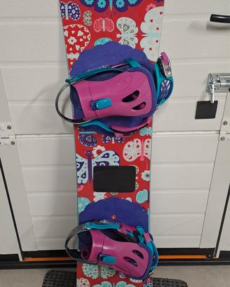 tavola  ragazza Burton + attacchi Ride 