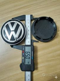 Set 4 Coprimozzi Originali VW (Volkswagen) - 65mm 