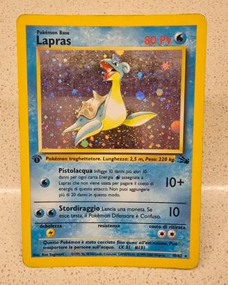 Lapras Holo prima edizione Fossil FO 10/62 ITA