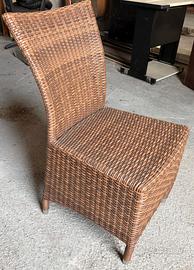 6 Sedie di Design in Rattan Sintetico/Polyrattan