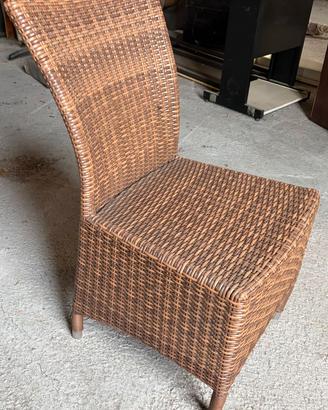 6 Sedie di Design in Rattan Sintetico/Polyrattan