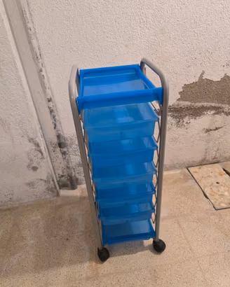 Carrello organizer multiuso con cassetti estraibil