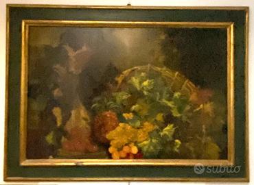 Enorme Natura morta dipinto olio su tela
