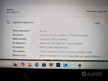 Computer portatile Acer Nitro V15