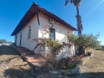 Villa singola con 8 ettari di uliveto e lago