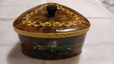 scatola latta decorativa vintage porta caramelle 