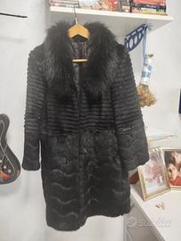 Pregiato Cappotto in Vera Pelliccia Lapin