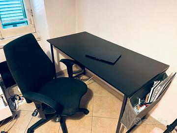 Scrivania 120 x 60 cm, nera smontabile
